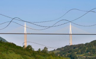 AIRLINES XXIII-12 · Mauersegler · Viaduc de Millau · Cevennen · 20 Sekunden